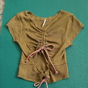 Free people scrunched boho top